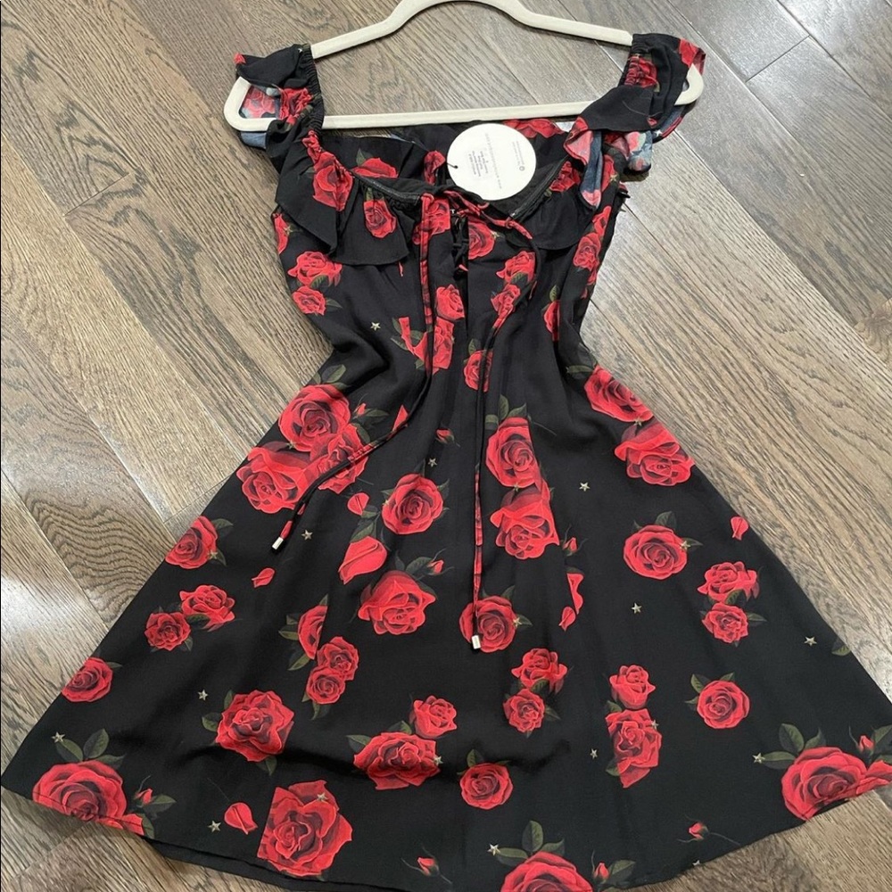 White fox a-line dress